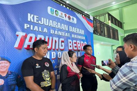 Sambut HUT ke  80 Brimob Polda Jatim Gelar Kejurda Tarung Bebas Indone